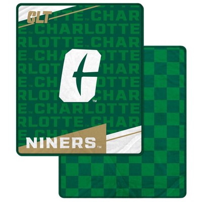 NCAA Charlotte 49ers Diagonal Ghost Checker Double Sided Blanket