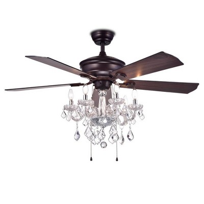 52" x 52" x 16" Havorand Ceiling Fan Brown - Warehouse Of Tiffany