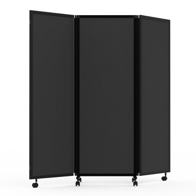 Stand Up Desk Store ReFocus Three-Panel Trifold Room Divider Screen (71" x 65")