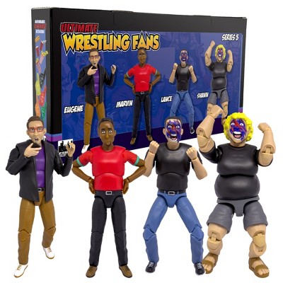Ultimate Wrestling Crowd Fan Figures Four-Pack for WWE & AEW Wrestling Figures [Series 5]