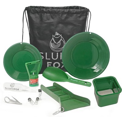 All-in-One Gold Panning Kit with Portable Sluice – Featuring Miners Moss, Gold Trap Mat and Classifier for Streamlined Gold Prospecting