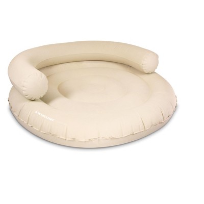 Swimline Cloud Oxford Fabric Inflatable Swimming Pool Island Chaise Float - 60" - Beige