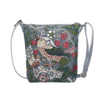Signare USA William Morris Strawberry Thief Grey Sling Bag