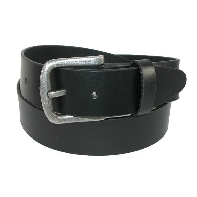 CTM Men's Leather Removable Buckle Bridle Belt