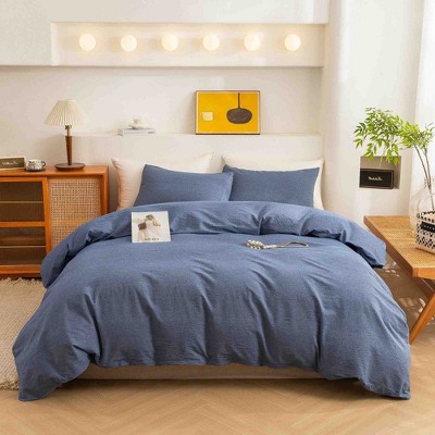 3 Piece Cotton Duvet Cover Set
