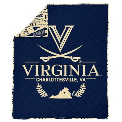 NCAA Virginia Cavaliers 60 x 80 Quilted Throw Blanket