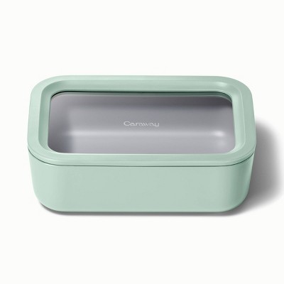 Caraway Home Medium Ceramic Coated Glass Food Storage Container