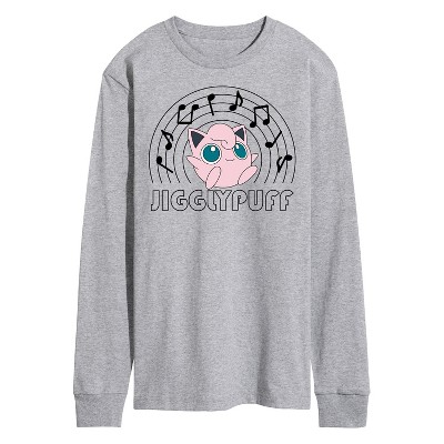 Men's - Pokémon - Jigglypuff Music Notes Long Sleeve Graphic T-Shirt
