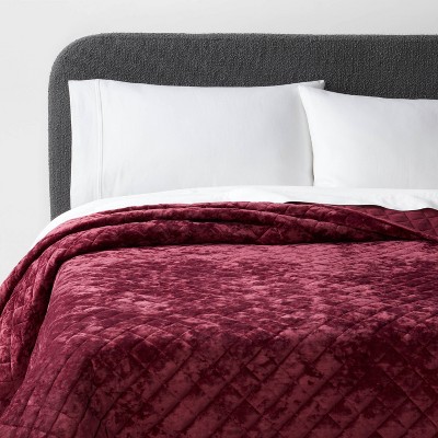 Luxe Diamond Stitch Velvet Quilt - Threshold™