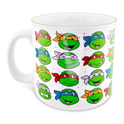 Silver Buffalo Teenage Mutant Ninja Turtles Portraits Ceramic Camper Mug | Holds 20 Ounces