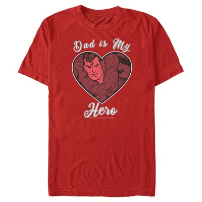 Men's Superman Valentine's Day Dad is My Hero T-Shirt