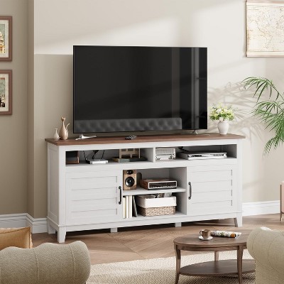 GustoWave Modern TV Stand for 65 Inch TV with 8 Storage Compartments & Adjustable Shelves for Living Room, Bedroom