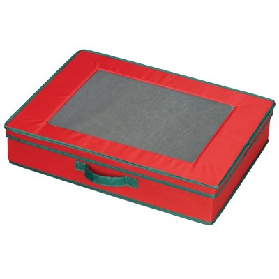 Flatware Storage Box, Windowed Lid and Front Handle