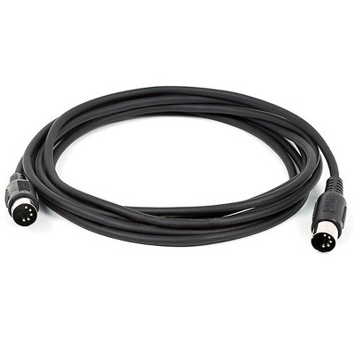 Monoprice MIDI Cable - 10 Feet - Black With Keyed 5-pin DIN Connector, Molded Connector Shells