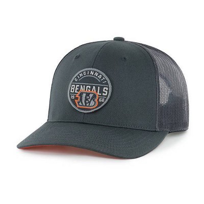 NFL Cincinnati Bengals Charcoal Rig Hat: Adjustable Snapback, Team Logo Design