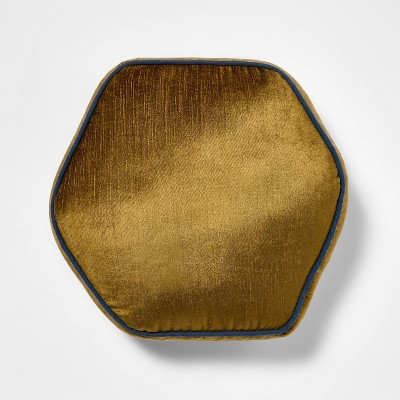 16" Textured Velvet Hexagon Throw Pillow - Threshold™ designed with Studio McGee