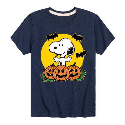 Boys' - Peanuts - Snoopy Pumpkin Patch Short Sleeve Graphic T-Shirt