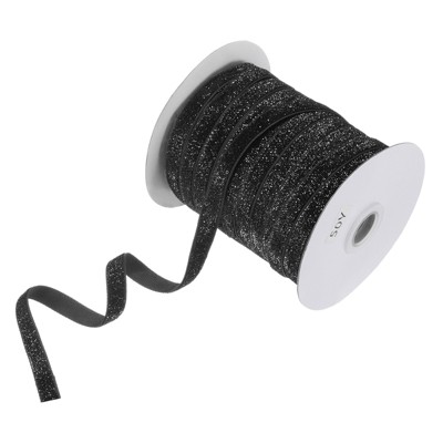 Unique Bargains Metallic Velvet Flexible Ribbon for Crafts 3/8 Inch x 50 Yards 1 Pc