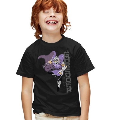 Teenage Mutant Ninja Turtles Retro Arcade Shredder Youth T Shirt  Black