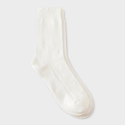 Women's Scalloped Edge Textured Ribbed Super Soft Crew Boot Socks - Auden™ 4-10