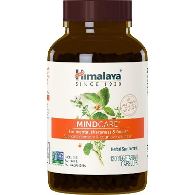 Himalaya StressCare Herbal Supplement, Supports Stress Relief, Ashwagandha, Holy Basil/Tulsi, Gotu Kola, Non-GMO, Vegetarian, 120 Capsules