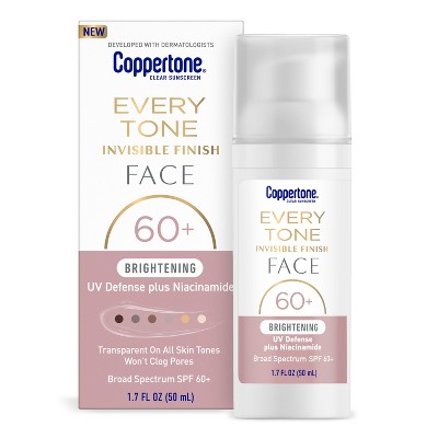Coppertone Brightening Every Tone Face Sunscreen - SPF 60+ - 1.7 fl oz