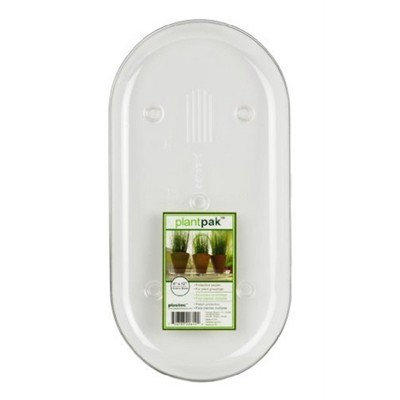 Plastec Plantpak Plastic Oval Saucer, Clear, 18in