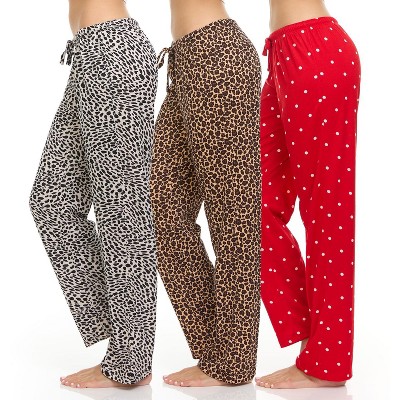 Daresay Womens Lounge Pants, Loose PJ Bottoms, Long Pajama Pants for Women, Sizes up to 2XL (Pack of 3)