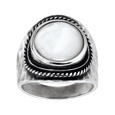 Silpada 'Pearlized' Natural Mother-of-Pearl Ring in Sterling Silver