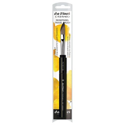 da Vinci CASANEO Travel Pocket Brush, Extra Soft Synthetic, Watercolor, Slanted Edge, Series 1597TP, Size 10