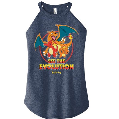 Women's - Pokémon - Charmander See You The Evolution Graphic High Neck Tank