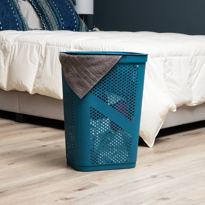 Mind Reader Kids' Slim Laundry Hamper Blue