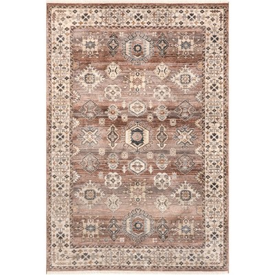 Nuloom Kelsee Vintage 4x6 Indoor Area Rug for Living Room Bedroom Dining Room Kitchen, Rust/Ivory