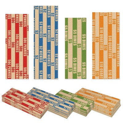 Nadex Coins™ Flat Standard Striped Coin Roll Wrappers for U.S. Coins