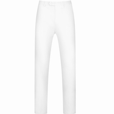 Lars Amadeus Men's Slim Fit Solid Stretch Flat Front Work Business Trousers