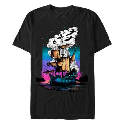 Men's Peter Pan Pirate Ship Art T-Shirt