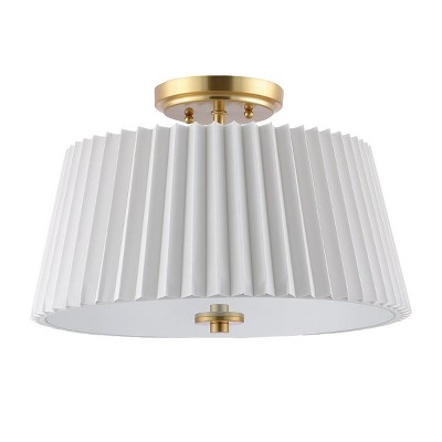 Larlon 3 Light 16" Flush Mount - FLU4100 - White/Gold - Safavieh