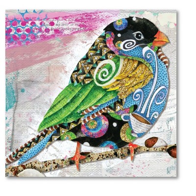 Cafe Swirly Bird Bright Edition Gallery-Wrapped Canvas