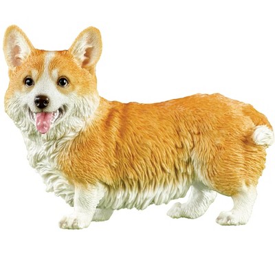 Collections Etc Realistic Detailed Adorable Corgi Puppy Decorative Statue Brown