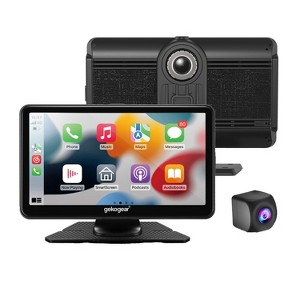 GekoGear™ Orbit C110 7-In. Portable Infotainment Display with 1080p Dash Cam, Backup Cam, Apple CarPlay, Android Auto, Bluetooth, & Wi-Fi in Black - 1 of 4