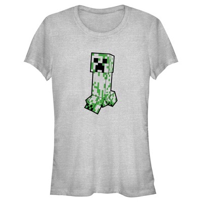 Juniors Womens Minecraft Creeper Creepin' T-Shirt