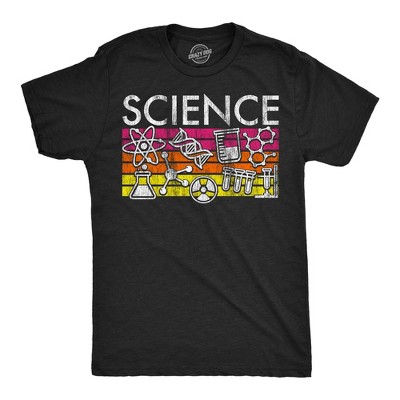 Mens Science Stripes Funny T Shirts Awesome Scientific Graphic Tee for Men - Crazy Dog Men's T Shirt For Science Nerds