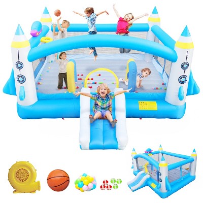 ELJGET Inflatable Bouncy House for Kids Outdoor Jump 'n Slide Bounce House with Blower Included for Kids Ages 3-8