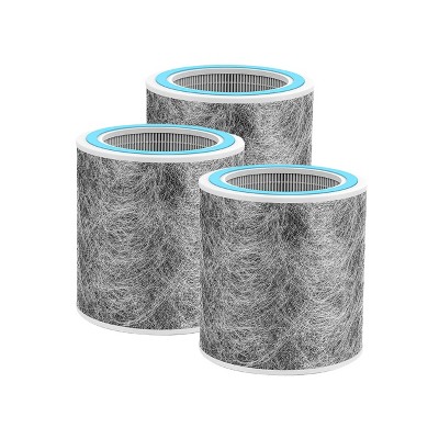 Nispira 3-in-1 HE1FKPET True HEPA Activated Carbon Filter Replacement For Shark NanoSeal Air Purifier HP102 HP100 HC452 HC450 HC451 HC452. 3 Packs