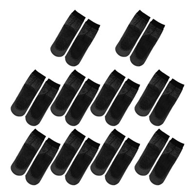 Unique Bargains Women's Nylon Anti-Slip No Show Lace Socks 10 Pairs