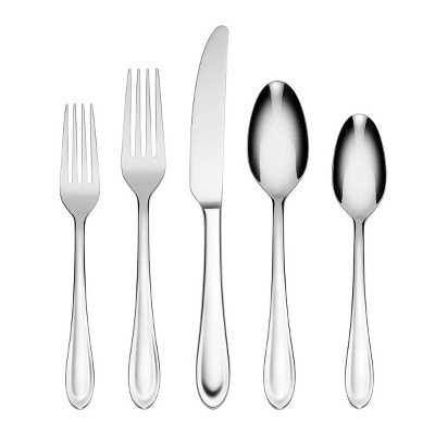 Oneida 45pc Brynn Flatware Set Silver: Stainless Steel, Service for 8, Dishwasher-Safe, Includes Serving & Dinner Pieces