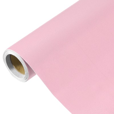 Unique Bargains Wallpaper, Peel and Stick Wallpaper Contact Paper Solid Color Vinyl Self-Adhesive Wall Paper Decorative Powder Pink 118" x 15.7"