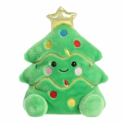 Aurora Small Party Sized Douglas Christmas Tree Palm Pals Festive Stuffed Animal Green 8.5"