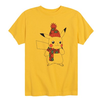 Boys' - Pokémon - Pikachu Snowy Christmas Outfit Short Sleeve Graphic T-Shirt