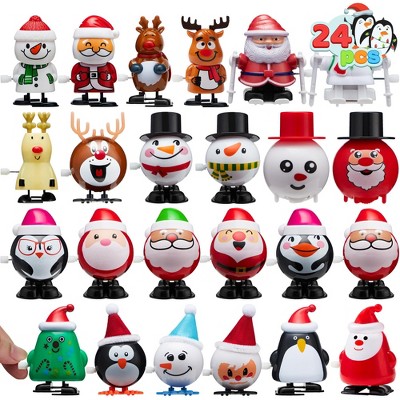 Joyfy 24-Pack Christmas Wind-Up Toys – Holiday-Themed Hopping & Crawling Toys (Stocking Stuffers & Party Favors) 🎁
